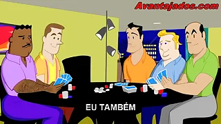 Desenho knock off Universitário Tarado no Jogo de Cartas